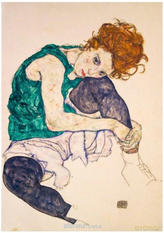 BLUEBIRD PUZZLE 1000 el. Siedząca kobieta, Egon Schiele, 1917 [PUZZLE]