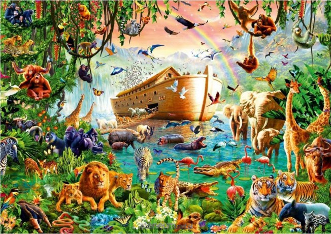 BLUEBIRD PUZZLE 1000 el. Wyjście zwierząt z Arki Noego [PUZZLE]