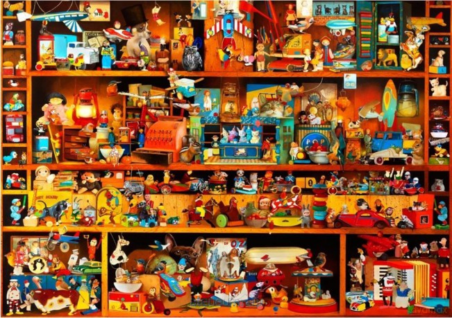 BLUEBIRD PUZZLE 4000 el. Półki pełne zabawek [PUZZLE]