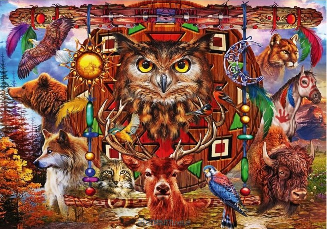 BLUEBIRD PUZZLE 4000 el. Totem - Zwierzęta [PUZZLE]