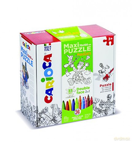 CARIOCA Zestaw puzzli do rysowania Monster 36 kolorów [PUZZLE]