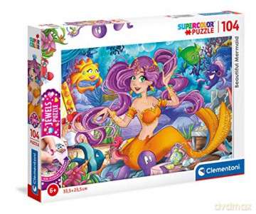 CLEMENTONI 104 el. Jewels Beautiful Mermaia [PUZZLE]