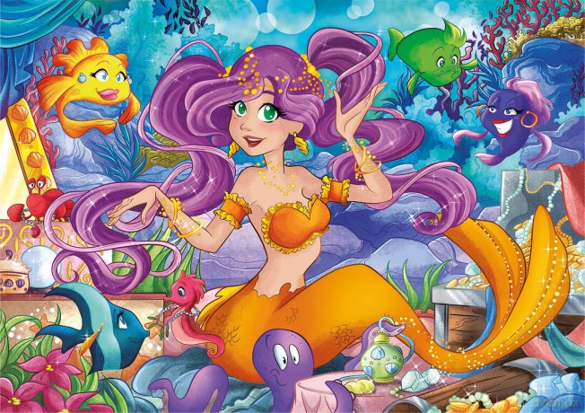 CLEMENTONI 104 el. Jewels Beautiful Mermaia [PUZZLE]