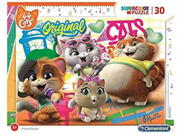 CLEMENTONI Puzzle ramkowe 30 Super Kolor 44 Cats [PUZZLE]