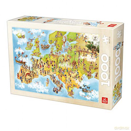 DEICO 1000 el. Humorystyczna mapa Europy [PUZZLE]
