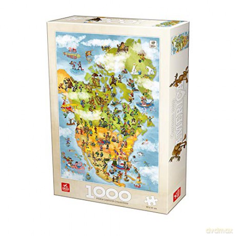 DEICO 1000 el. Humorystyczna mapa USA [PUZZLE]