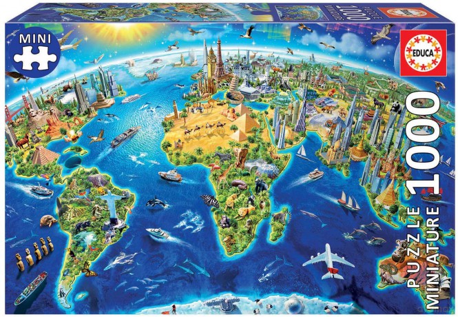 EDUCA 1000 el. Zabytki całego świata (miniatura) [PUZZLE]