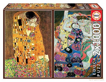 EDUCA 2x1000 el. Pocałunek/Dziewica, Gustav Klimt [PUZZLE]