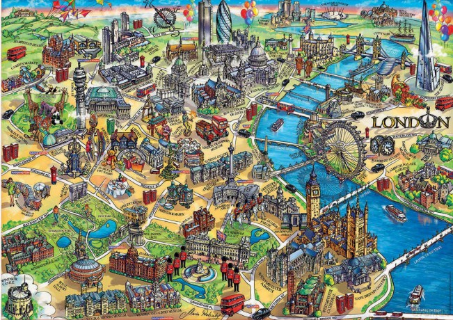 EDUCA 500 el. Mapa Londynu [PUZZLE]