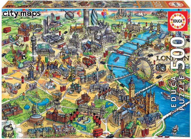 EDUCA 500 el. Mapa Londynu [PUZZLE]