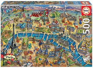 EDUCA 500 el. Mapa Paryża [PUZZLE]