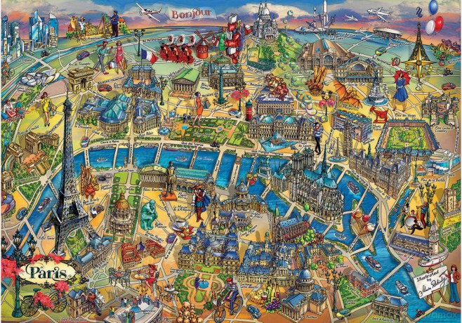 EDUCA 500 el. Mapa Paryża [PUZZLE]