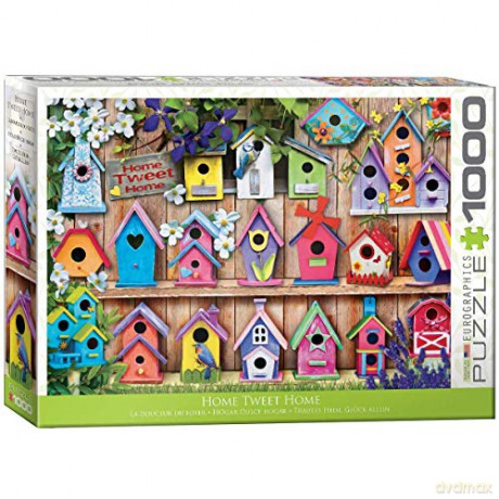 EUROGRAPHICS 1000 el. Kolorowe domki dla ptaków [PUZZLE]
