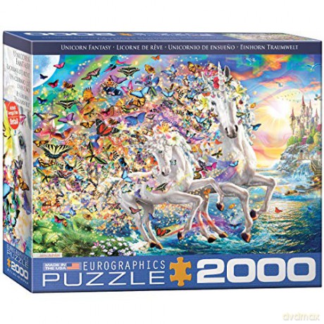 EUROGRAPHICS 2000 el. Fantastyczne jednorożce [PUZZLE]