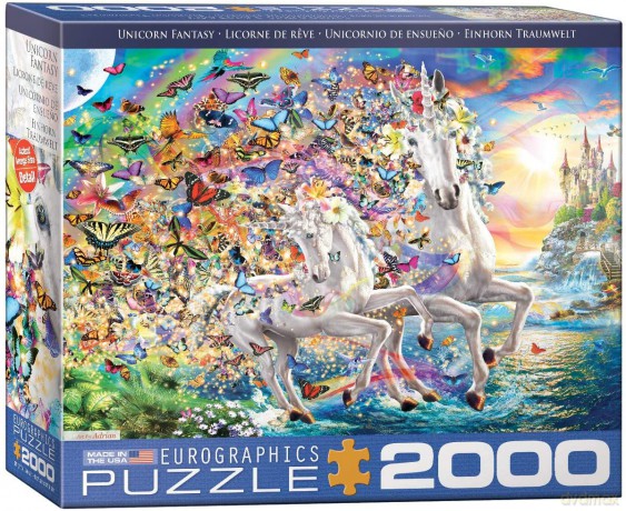 EUROGRAPHICS 2000 el. Fantastyczne jednorożce [PUZZLE]
