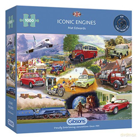 GIBSONS 1000 el. Kultowe pojazdy mechaniczne [PUZZLE]