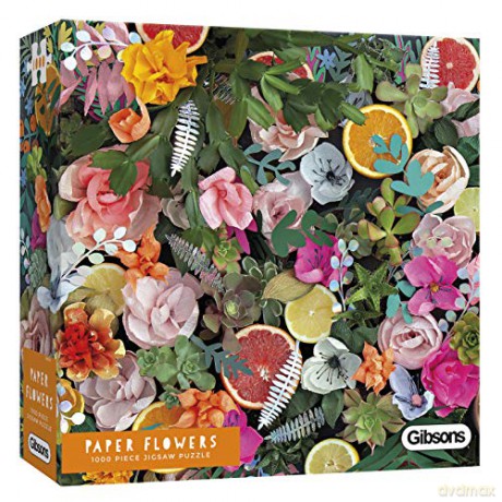 GIBSONS 1000 el. Papierowe kwiaty [PUZZLE]