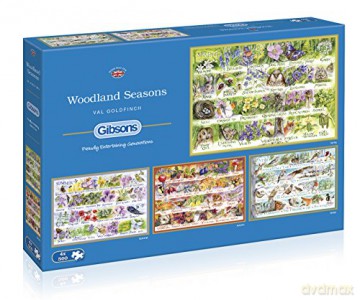 GIBSONS 4x500 el. Leśny alfabet na cztery pory roku [PUZZLE]