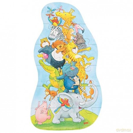 GOKI Puzzle XXL - Piramida Zwierząt 17 el. [PUZZLE]