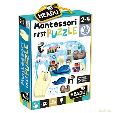 HEADU Montessori Pierwsze puzzle Biegun [PUZZLE]