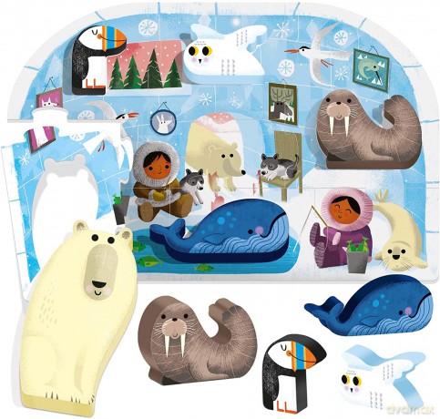 HEADU Montessori Pierwsze puzzle Biegun [PUZZLE]