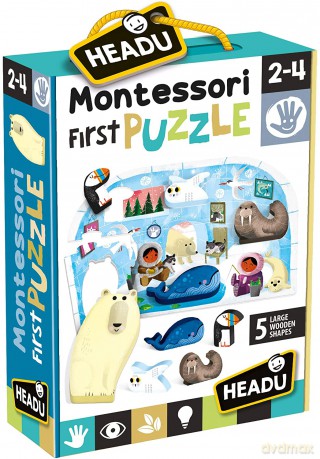 HEADU Montessori Pierwsze puzzle Biegun [PUZZLE]