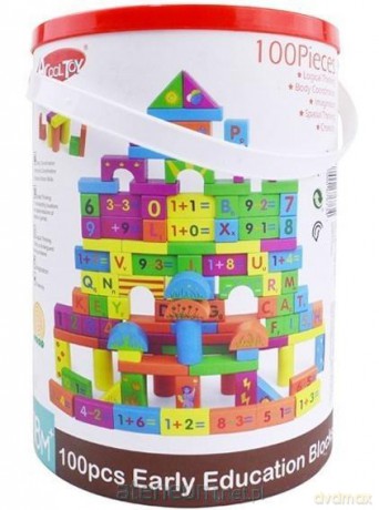 Klocki drewniane matematyczne 100 el. [KLOCKI]