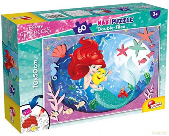 LISCIANI Puzzle dwustronne Supermaxi 60 Mała Syrenka [PUZZLE]