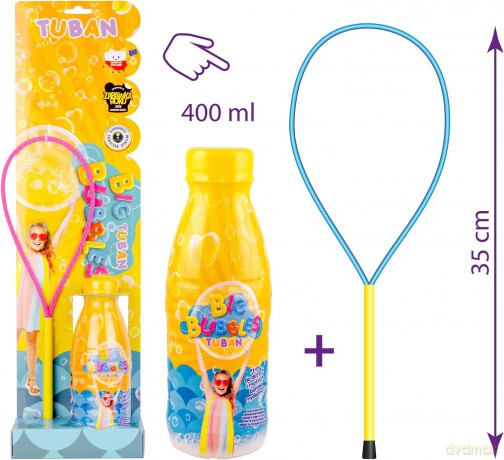 Obręcz do baniek mydlanych + płyn 400ml