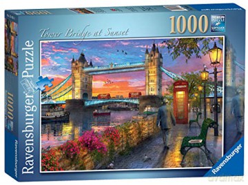 RAVENSBURGER 1000 el. Tower Bridge o zachodzie słońca [PUZZLE]