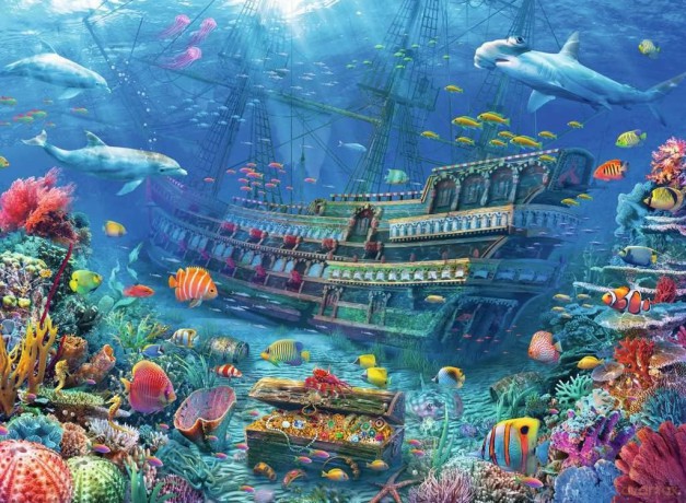 RAVENSBURGER 200 el. Zatopiony statek XXL [PUZZLE]