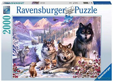 RAVENSBURGER 2000 el. Wilki w śniegu [PUZZLE]