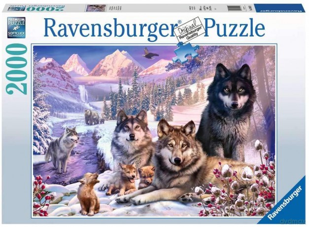 RAVENSBURGER 2000 el. Wilki w śniegu [PUZZLE]