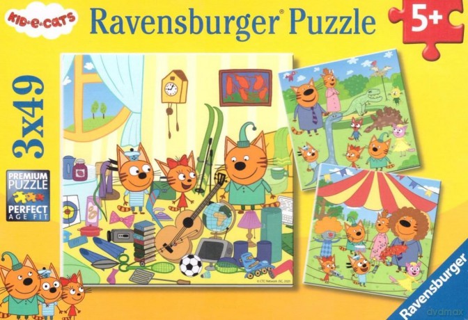 RAVENSBURGER 3x49 el. Kot-o-ciaki [PUZZLE]