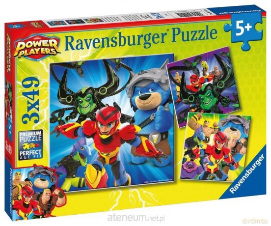 RAVENSBURGER 3x49 el. Power Players [PUZZLE]