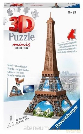 RAVENSBURGER Puzzle 3D 54 Mini budynki: Wieża Eiffel [PUZZLE]