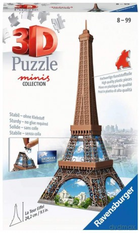 RAVENSBURGER Puzzle 3D 54 Mini budynki: Wieża Eiffel [PUZZLE]