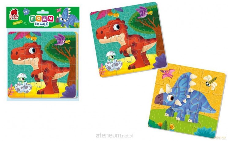 ROTER KAFER Piankowe puzzle 2w1. Dinozaury [PUZZLE]