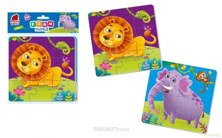 ROTER KAFER Piankowe puzzle 2w1. Zoo [PUZZLE]