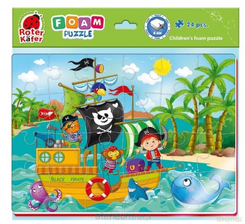 ROTER KAFER Piankowe puzzle A4. Zabawne obrazki. Piraci [PUZZLE]