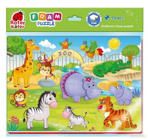 ROTER KAFER Piankowe puzzle A4. Zabawne obrazki. ZOO [PUZZLE]