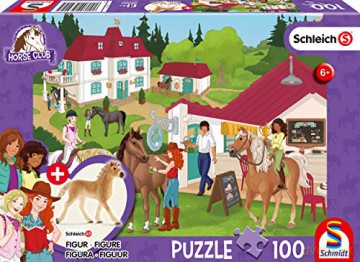 SCHLEICH 100 el. Schleich Klub jeździecki + figurka [PUZZLE]