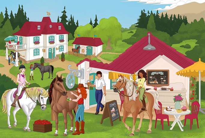 SCHLEICH 100 el. Schleich Klub jeździecki + figurka [PUZZLE]