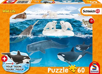 SCHLEICH 60 el. Schleich zycie na Arktyce + figurka [PUZZLE]