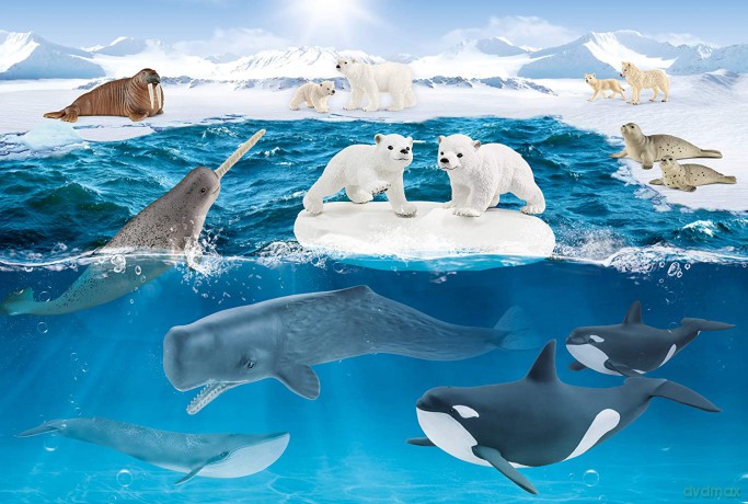 SCHLEICH 60 el. Schleich zycie na Arktyce + figurka [PUZZLE]