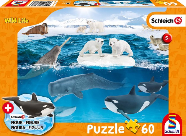 SCHLEICH 60 el. Schleich zycie na Arktyce + figurka [PUZZLE]