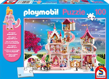 SCHMIDT 100 el. Playmobil Zamek księżniczki + figurka [PUZZLE]