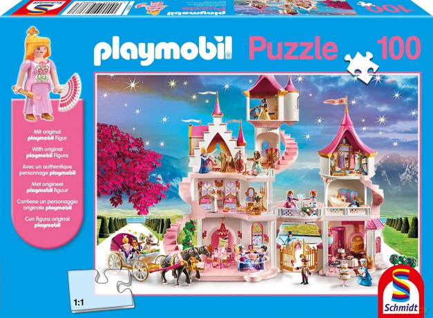 SCHMIDT 100 el. Playmobil Zamek księżniczki + figurka [PUZZLE]