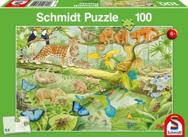 SCHMIDT 100 el. Zwierzęta w dżungli [PUZZLE]