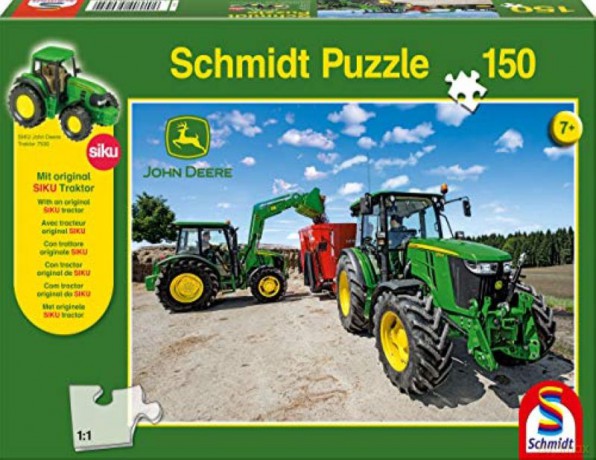 SCHMIDT 150 el. John Deere Traktory 5M + zabawka [PUZZLE]